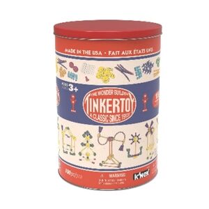 Tinkertoy 100 Piece Classic Building Tin - Vintage